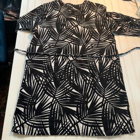 Merona Women's Black White Lightweight Dress Or Swimsuit Coverup Size Large - Picture 6 of 10